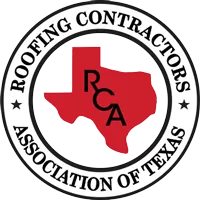 Roof Types 3 A Logo With A Map In The Shape Of A Texas State
